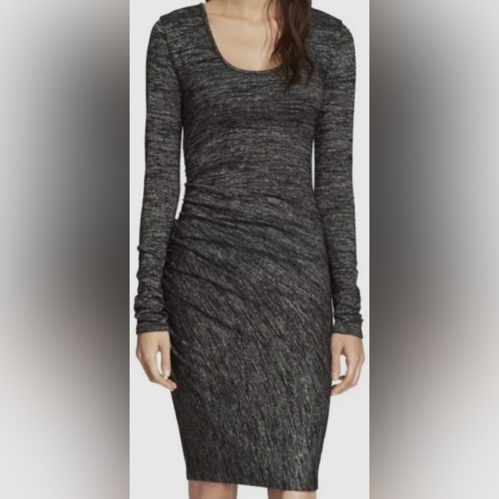 RAG & BONE Twist Mini Dress in Black Heather NWT